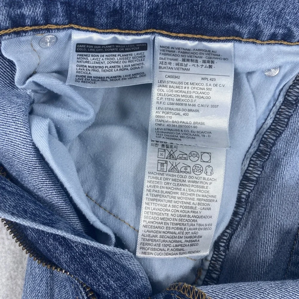 Levi's 505 Regular Fit Jeans Mens 34x34 Blue Straight Leg Stretch Denim